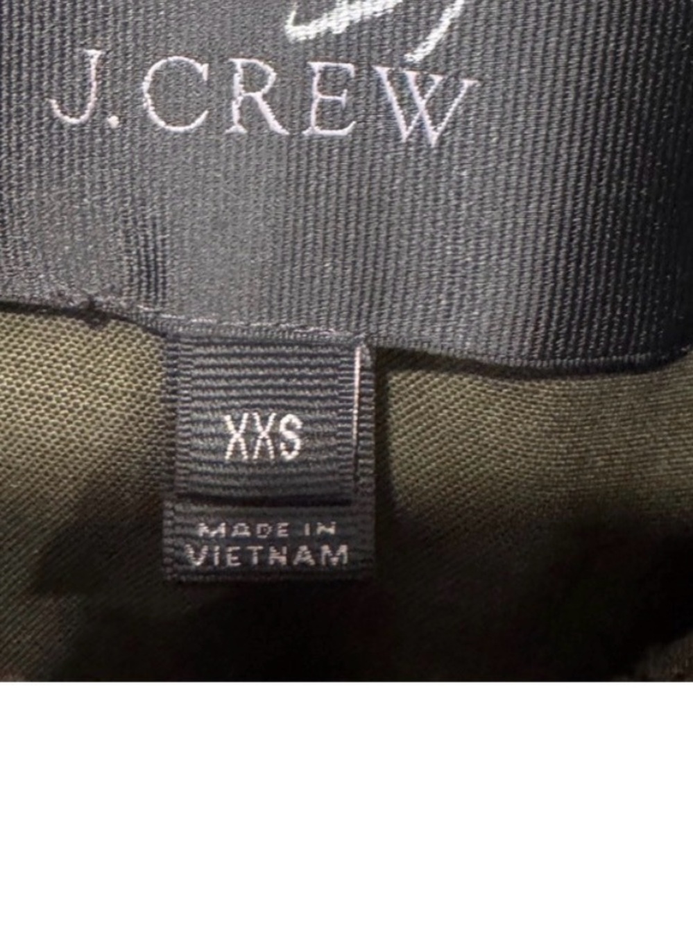 J. Crew Olive Trench Coat with Brown Corduroy Collar - Picture 4 of 4